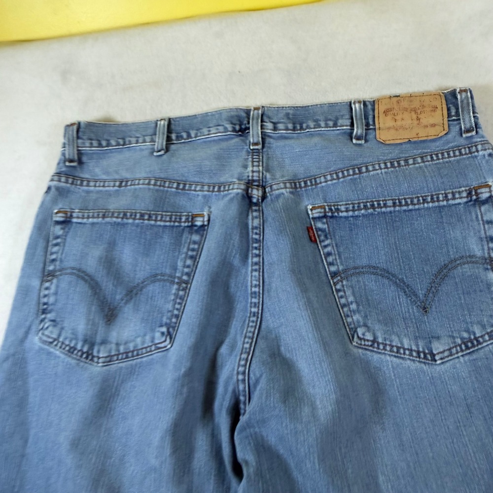 Levis 559 Mens Relaxed Straight Leg Jeans Light Wash Blue Denim 40x32 100%